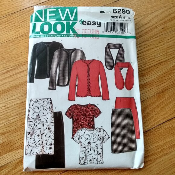 Skirt Top Cardigan Jacket Sewing Pattern Size 8-18 New Look 6290 UNCUT - Picture 1 of 9